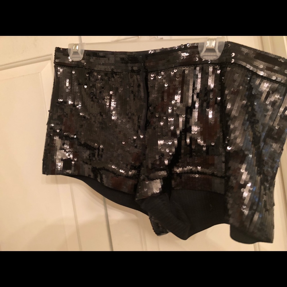 Black Sequin Shorts